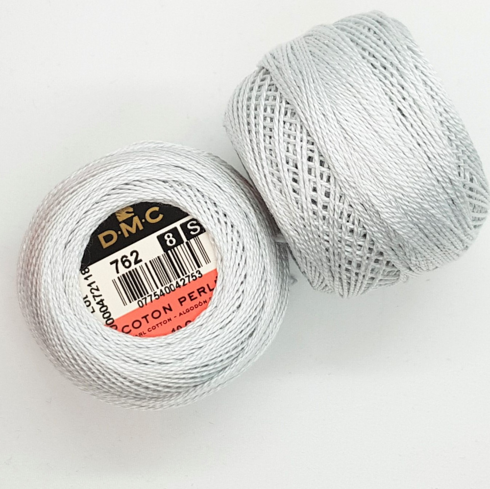 DMC 762: Very Light Pearl Gray (size 8 perle cotton)